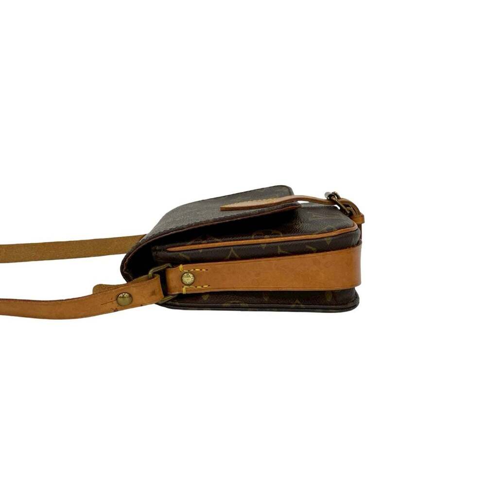 LOUIS VUITTON Vintage Brown Monogram Leather Pochette Shoulder Bag - Picture 5 of 9